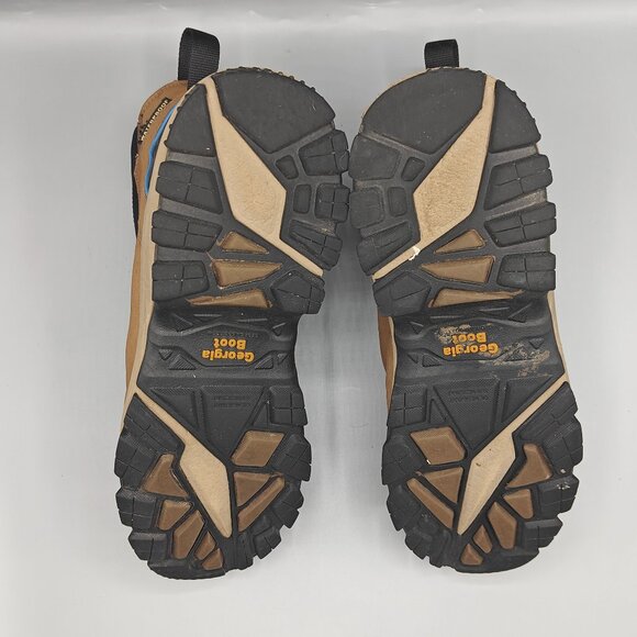 Georgia Boot Blue Collar Chelsea 6" Waterproof Work Boot Tan Slip On - Picture 8 of 12